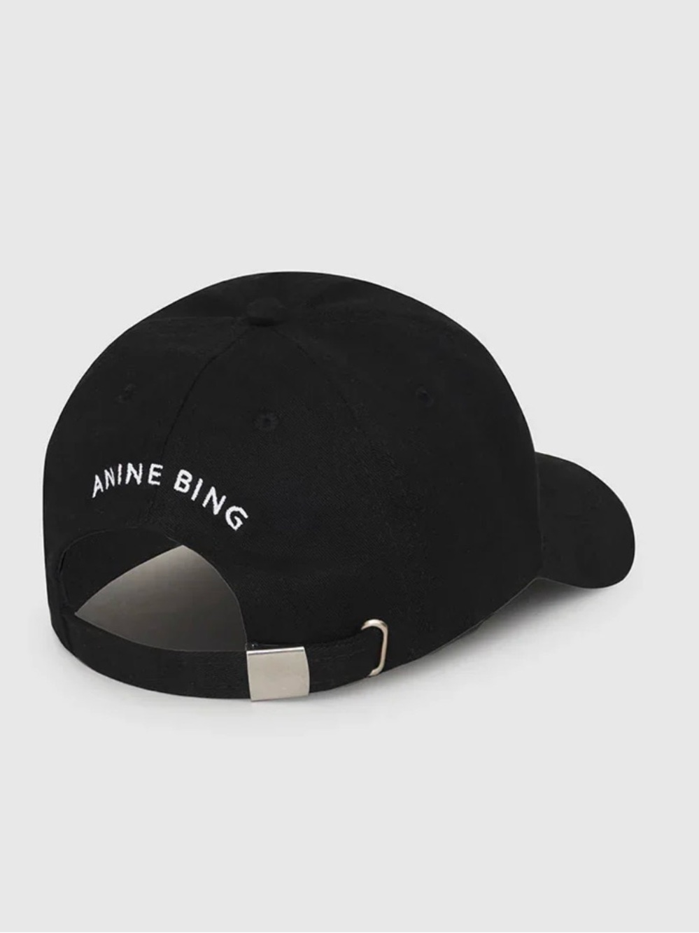 🔥 Anine Bing Sport Jeremy Baseball Cap in Black with White Logo - Picture 6 of 8